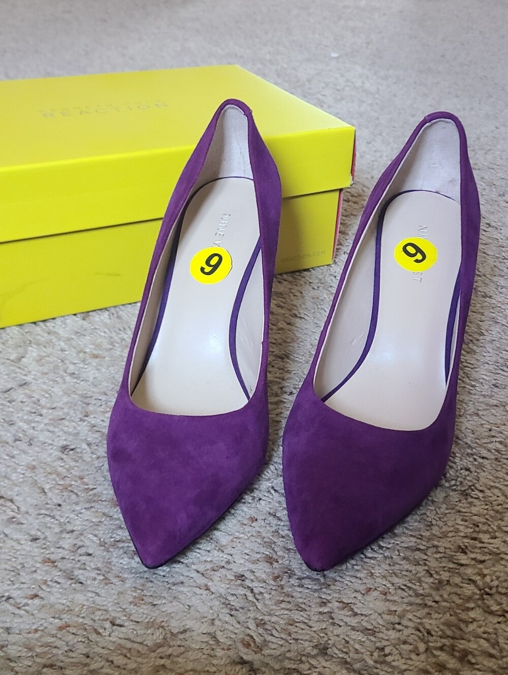 Nine West Purple Suede Pointed-Toe Pumps